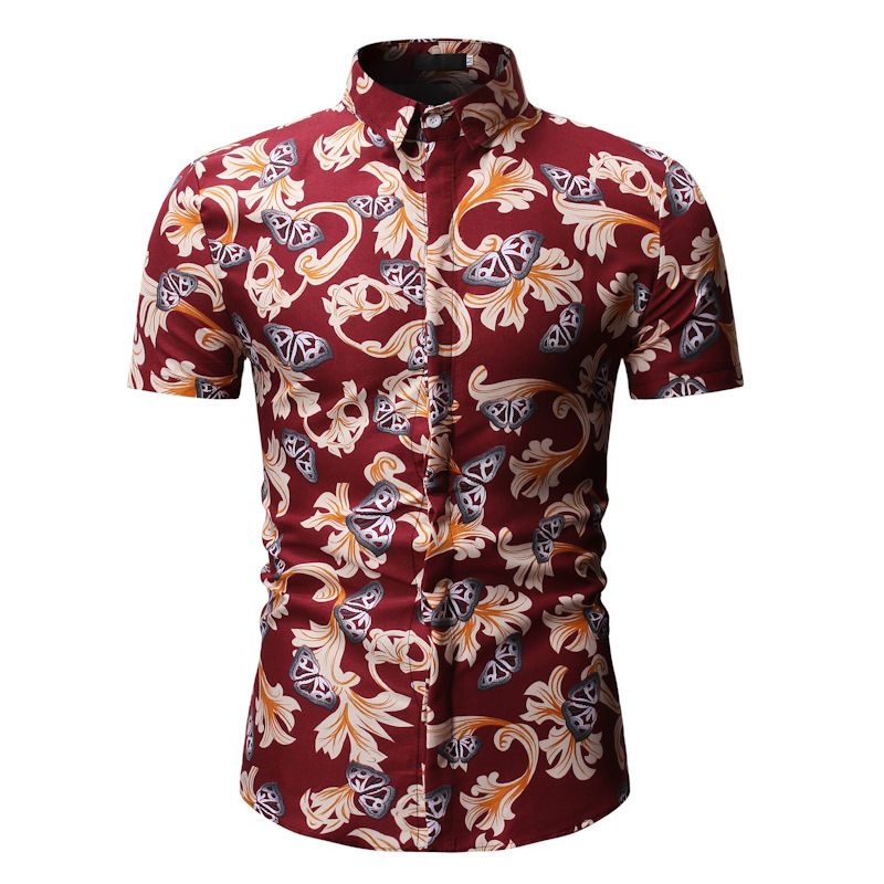 Criticar Aplastar paz Camisa de flores para hombre Nuevos tops casuales Camisetas de manga corta  Camisa slim fit de