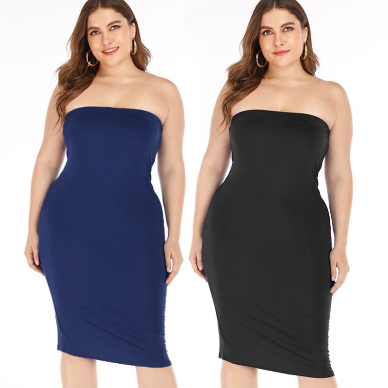 plus size strapless summer dresses