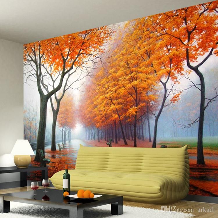 3D Maple Tree Leaves 72 Wall Paper Decal Decor Home Kids Nursery Mural  Home