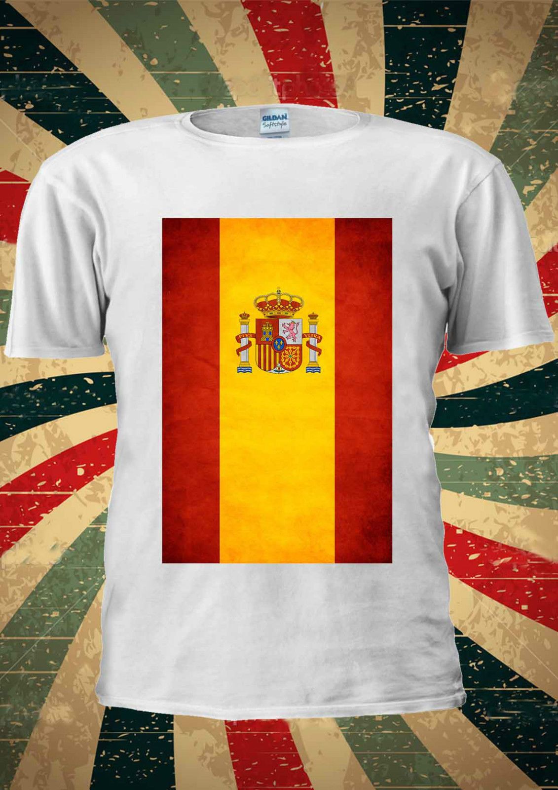 Spanish Flag Vintage Spain Madrid Barcelona T Shirt Men Women Unisex 1416
