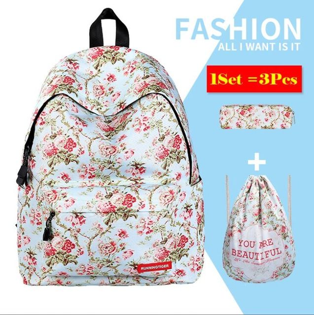 Acquista Zaino Scuola Ragazze Con Stampa Floreale Set 3 In 1 Bookbag Borsa Con Cordino Astuccio Ragazze Zaini Laptop Zaino Laptop Daypack A 35 78 Dal Sunnysleepvip2 Dhgate Com