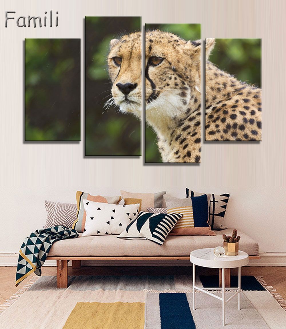 2020 Cheetah Painting Wall Art Decor Painting Canvas Art Hd Print