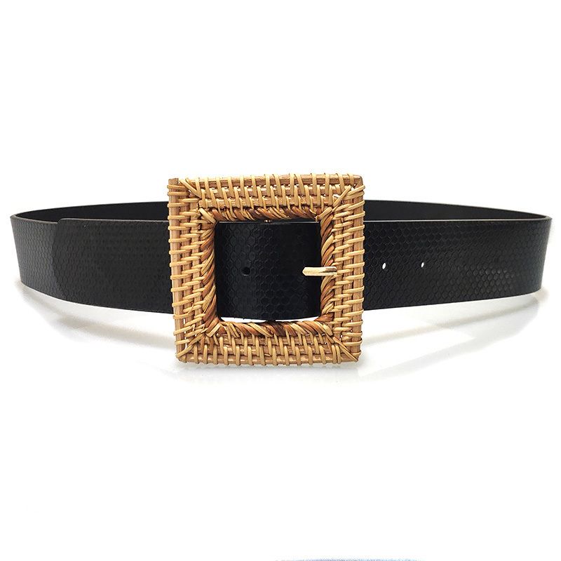 Rattan buckle belt Outlet