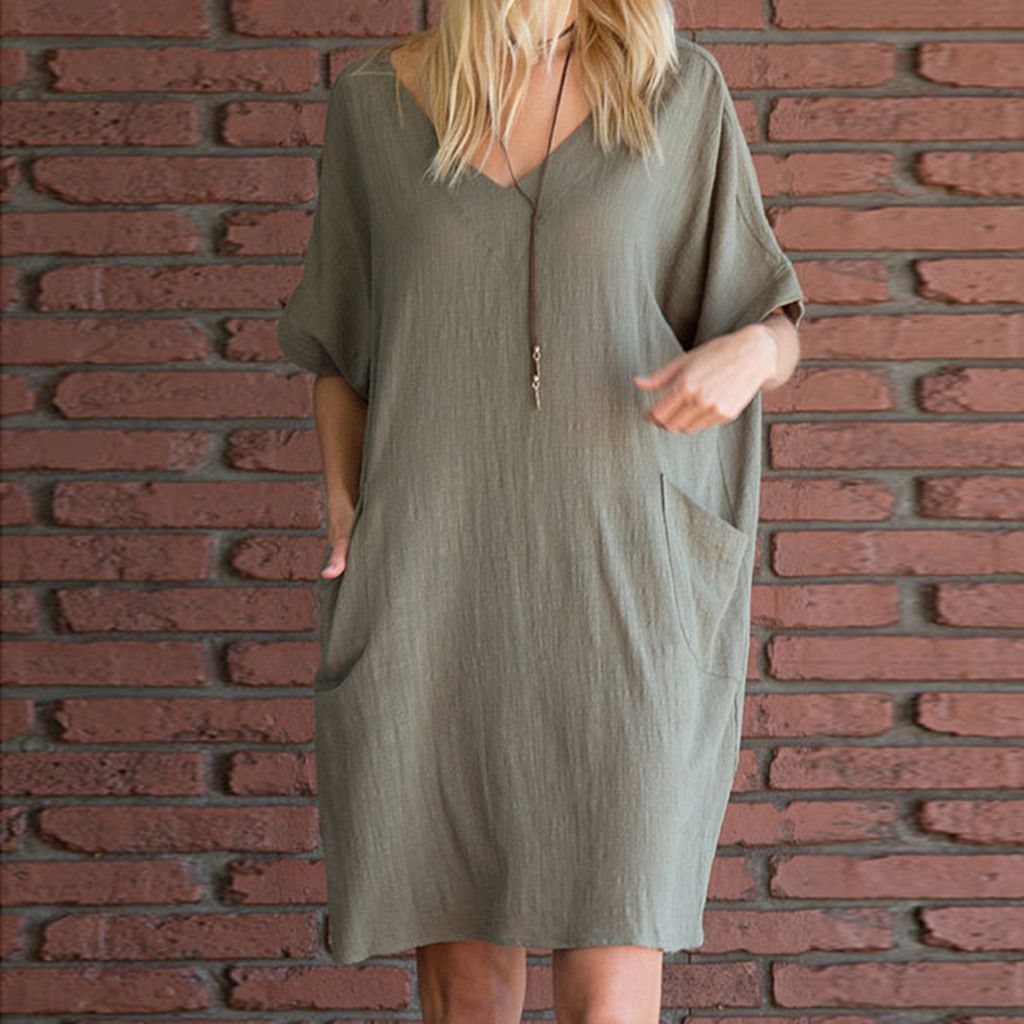 ladies loose summer dresses