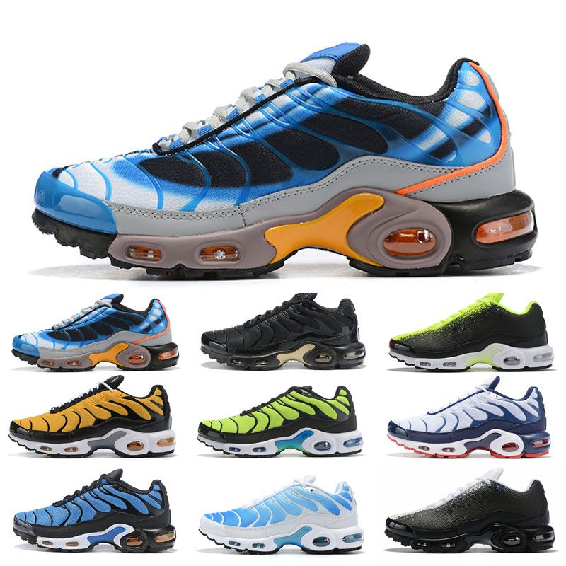 Acquista NIKE Air Max TN PLus Scarpe Da Corsa Alla Moda Plus Uomo Sneakers Da Donna Athletic Hyper Blue Tiger Bianco Blu Oro Grigio Giallo Bianco Sport Scarpa Di Design A 28,57