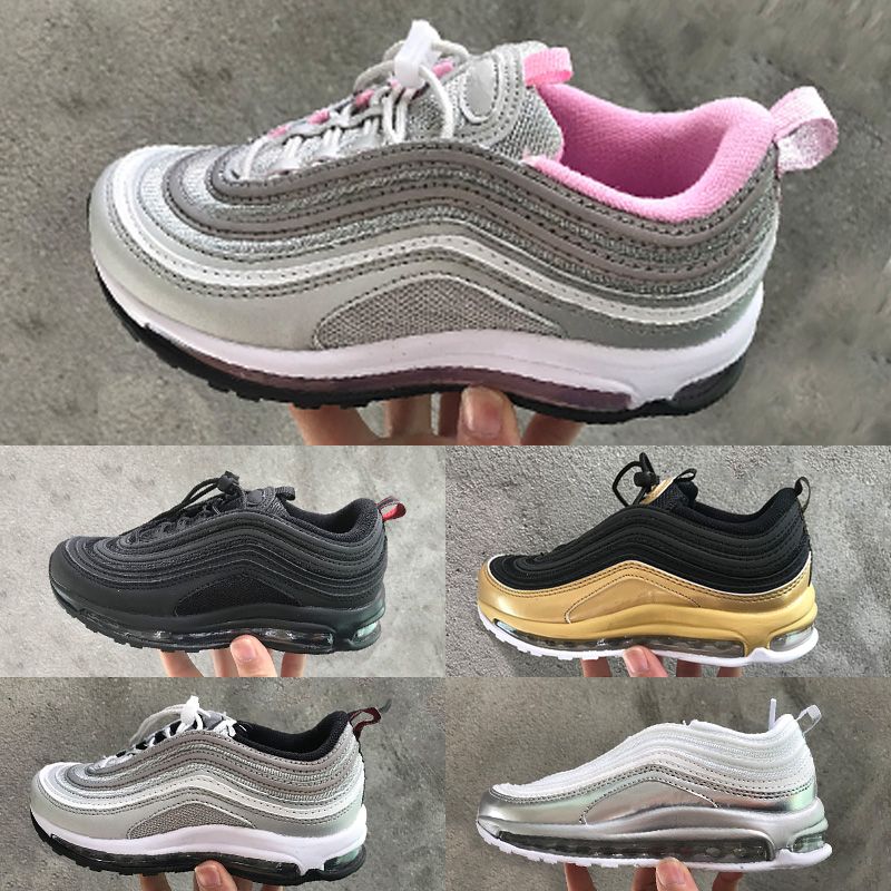 Купить Оптом Nike Air Max 97 Glitter LX Kids Runing Shoes Мальчики Бегун  Серебро Розовый Синий Черный Дети На Открытом Воздухе Малыша Спортивные  Мальчики Девочки Детские Кроссовки Отshoes_top1 В Категории Детская  Спортивная