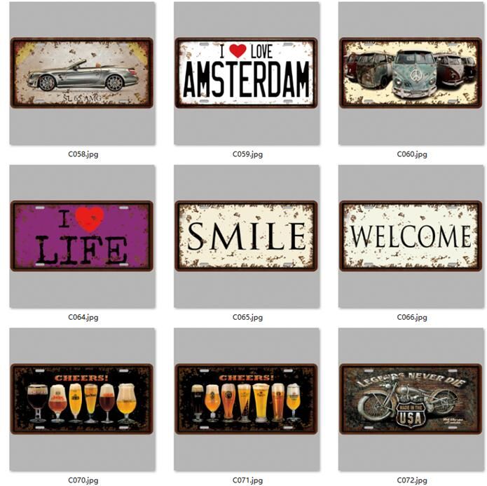 AMSTERDAM METAL TIN SIGN POSTER WALL PLAQUE