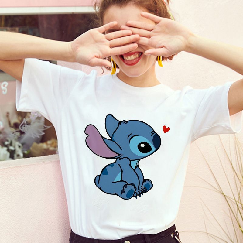 Lilo e Stitch Natale maglia t-shirt donna modello | Fruugo CH
