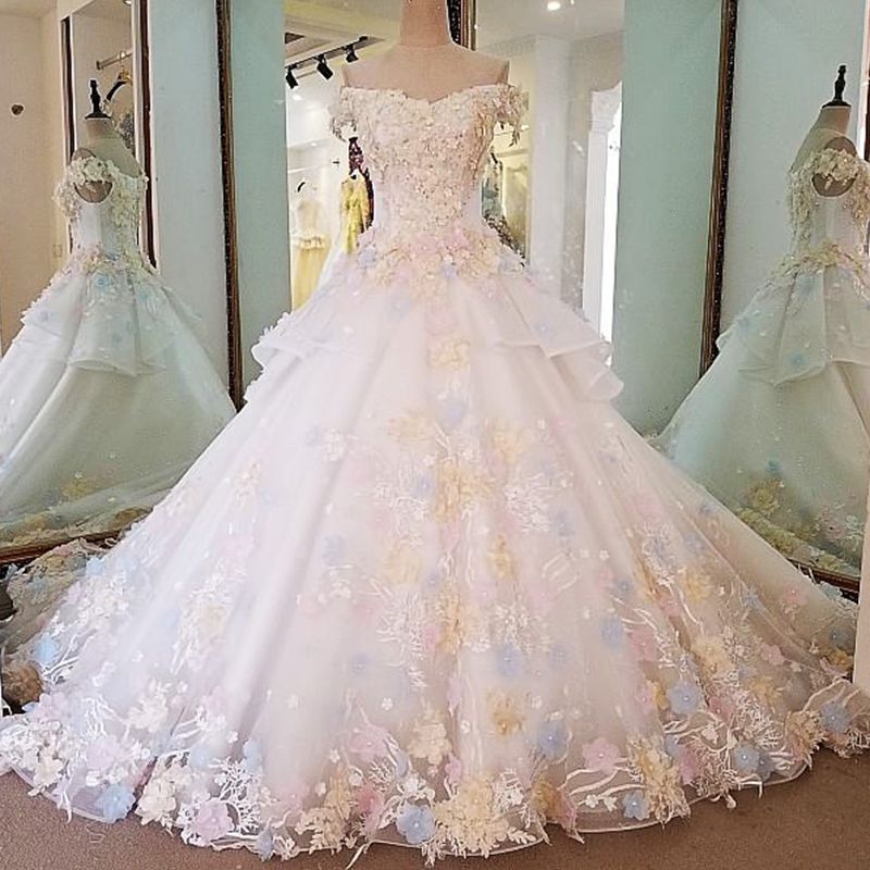 robe mariée multicolore