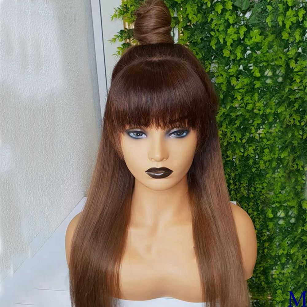 Full Lace Human Hair Wigs Brown