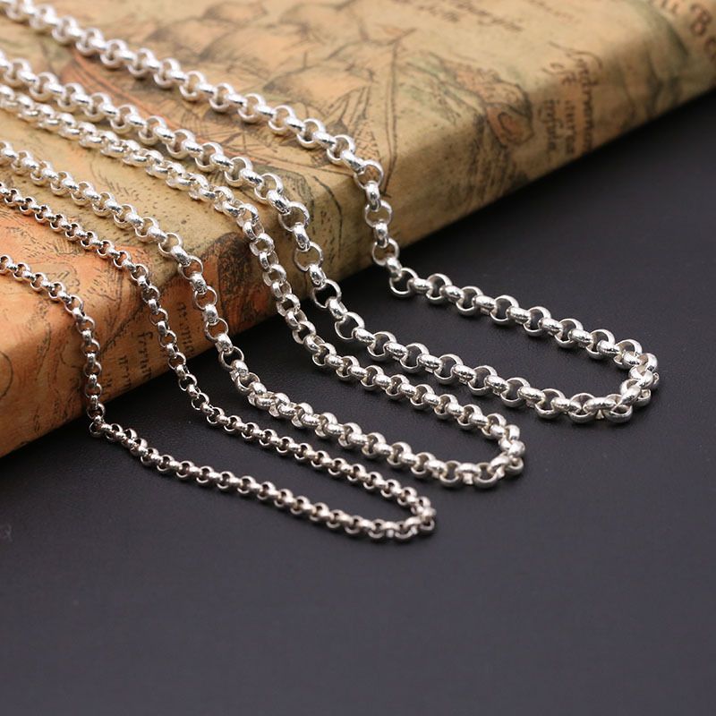 3 X 30/" de largo 80cm 925 Plata Plateado 2mm bordillo Cadenas Colgante Collar Reloj////
