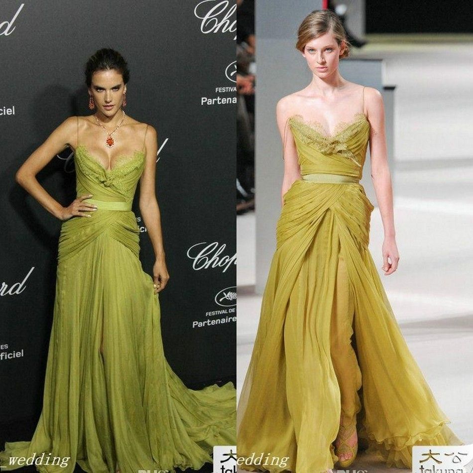 Compra 2020 Oliva Alessandra Ambrosio Elie Saab Vestido De Noche Atractivo  Del Tirante De Espagueti Largo De La Celebridad Del Desgaste Ocasión  Especial Vestido De Fiesta De Prom Vestidos Barato | Entrega