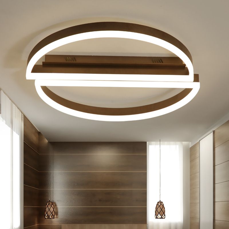 2019 Modern Round Led Ceiling Light Brown Ceiling Lamp For Dining