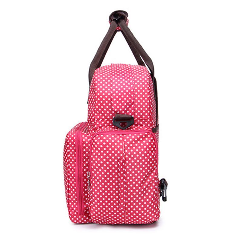 E-Customizable School BackpackGold Polka Dots Print Design