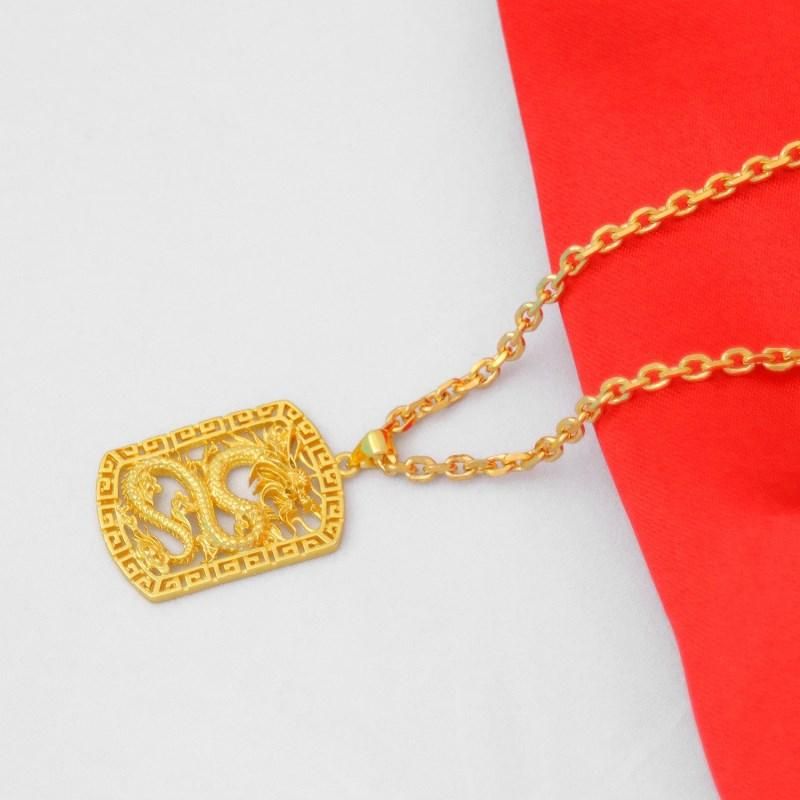 Dragon Pendant Necklace,18k Gold