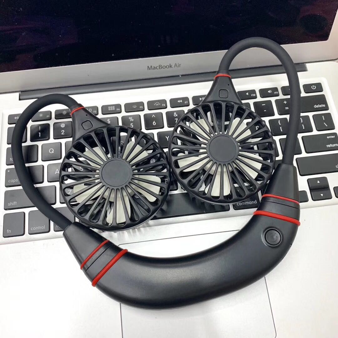 2020 New Mini Portable Power Bank Fan USB Rechargeable Hands Free