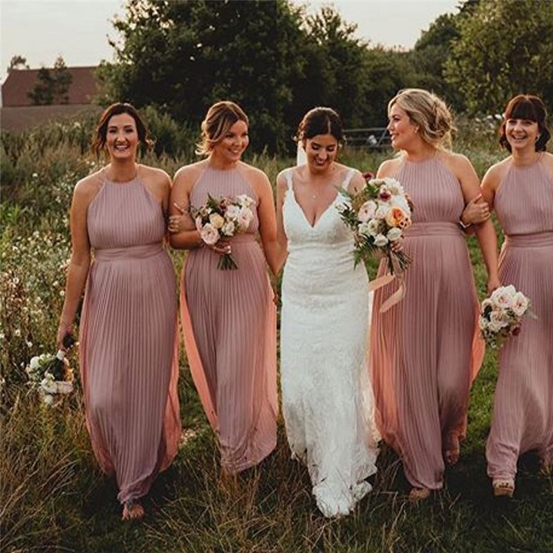 simple blue bridesmaid dresses