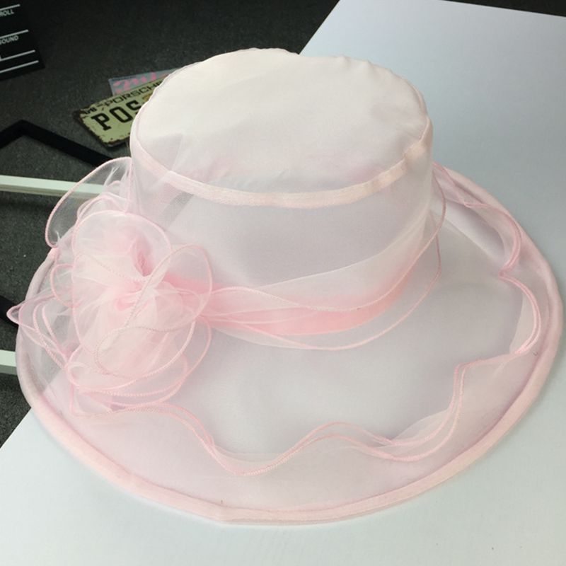 2019 Fashionable Wide Brim Organza Wedding Hats For Women For Women ...