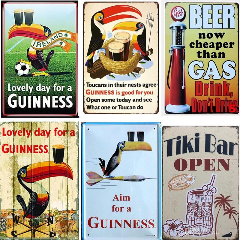 Metal Tin Sign my guinness my goodness Pub Bar Home Vintage Retro Poster Cafe