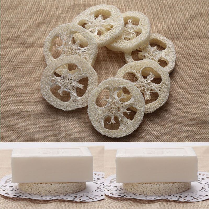 2020 7cm Natural Loofah Luffa Loofa Slices Handmade DIY Loofah Soap