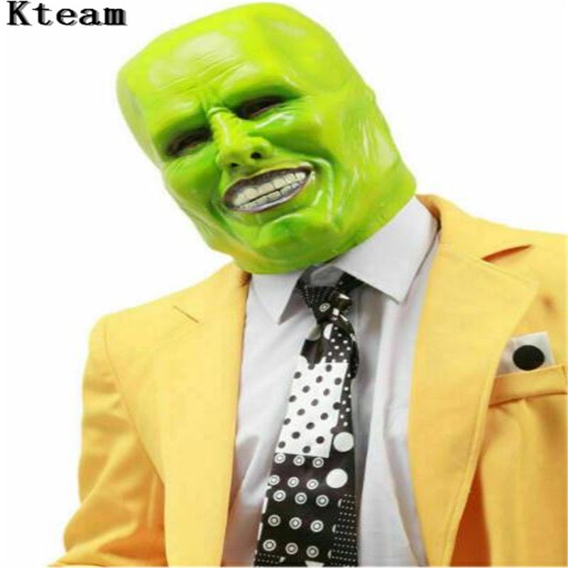 Halloween Jim Carrey Green Mask Cosplay Costume Adult Fancy Dress Party Gift 