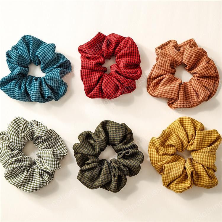Femmes Plaid cheveux bandes de cheveux chouchous cheveux Cravates Accessoires Ponytail Holder Femmes Plaid cheveux bandes de cheveux chouchous cheveux Cravates Accessoires Ponytail Holder
