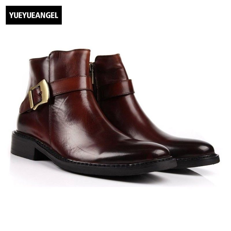 formal zip ankle shoes for mens