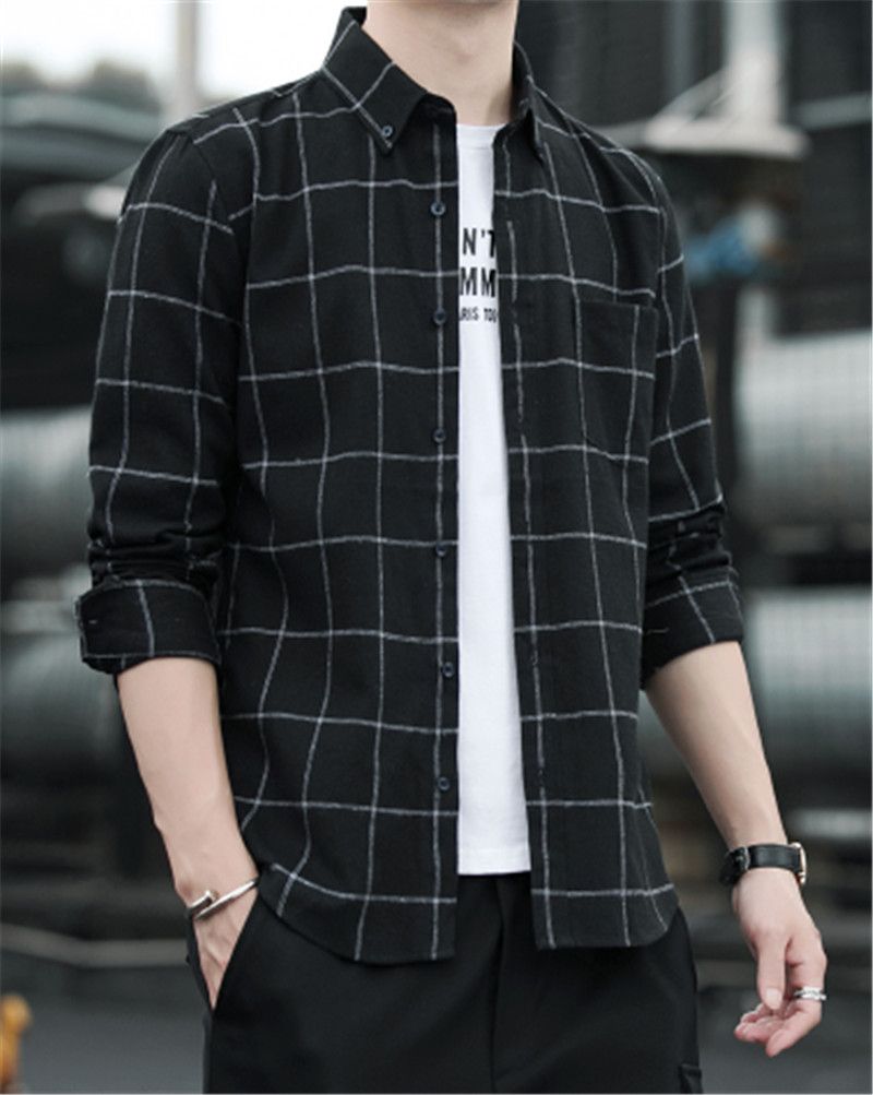 Parte Masculina camisas sport del diseñador para hombre de manga larga camisas manera