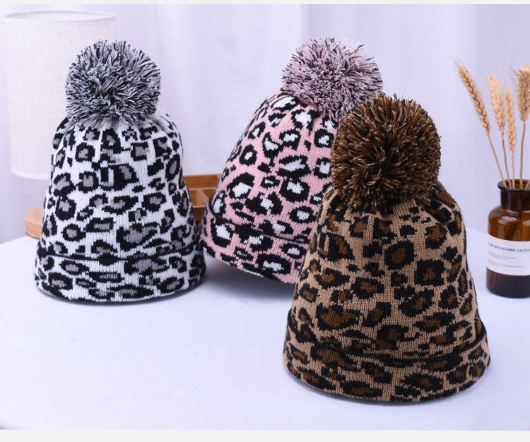 leopard beanie hat