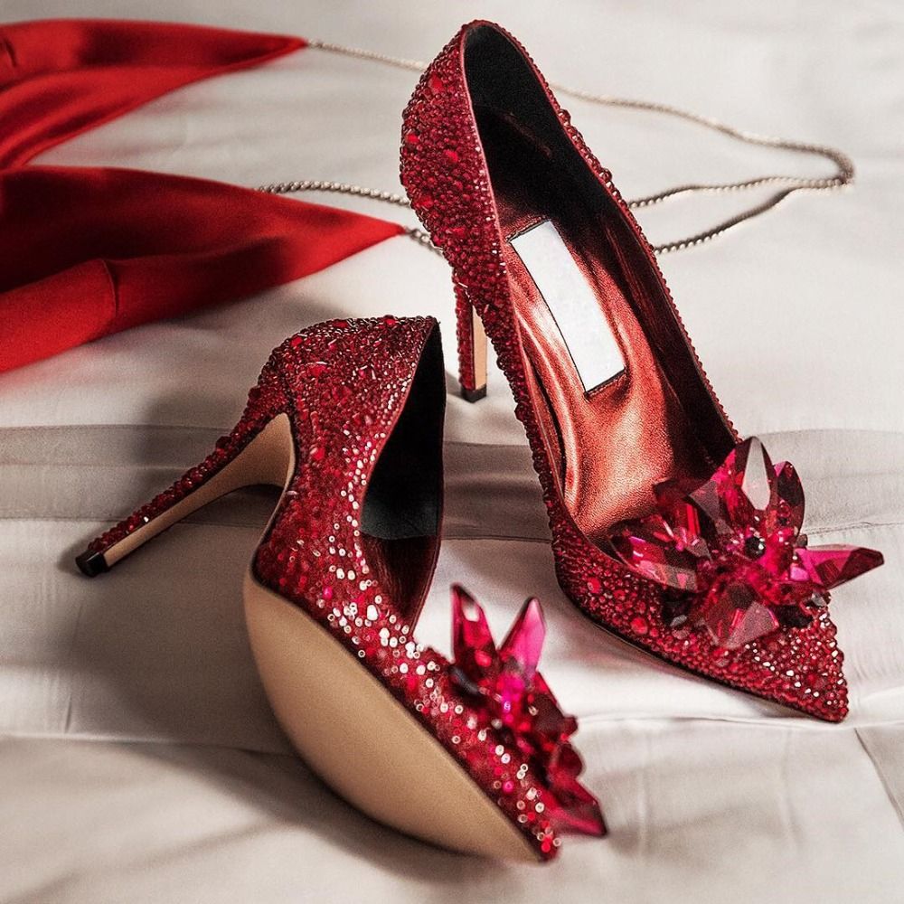 red crystal heels