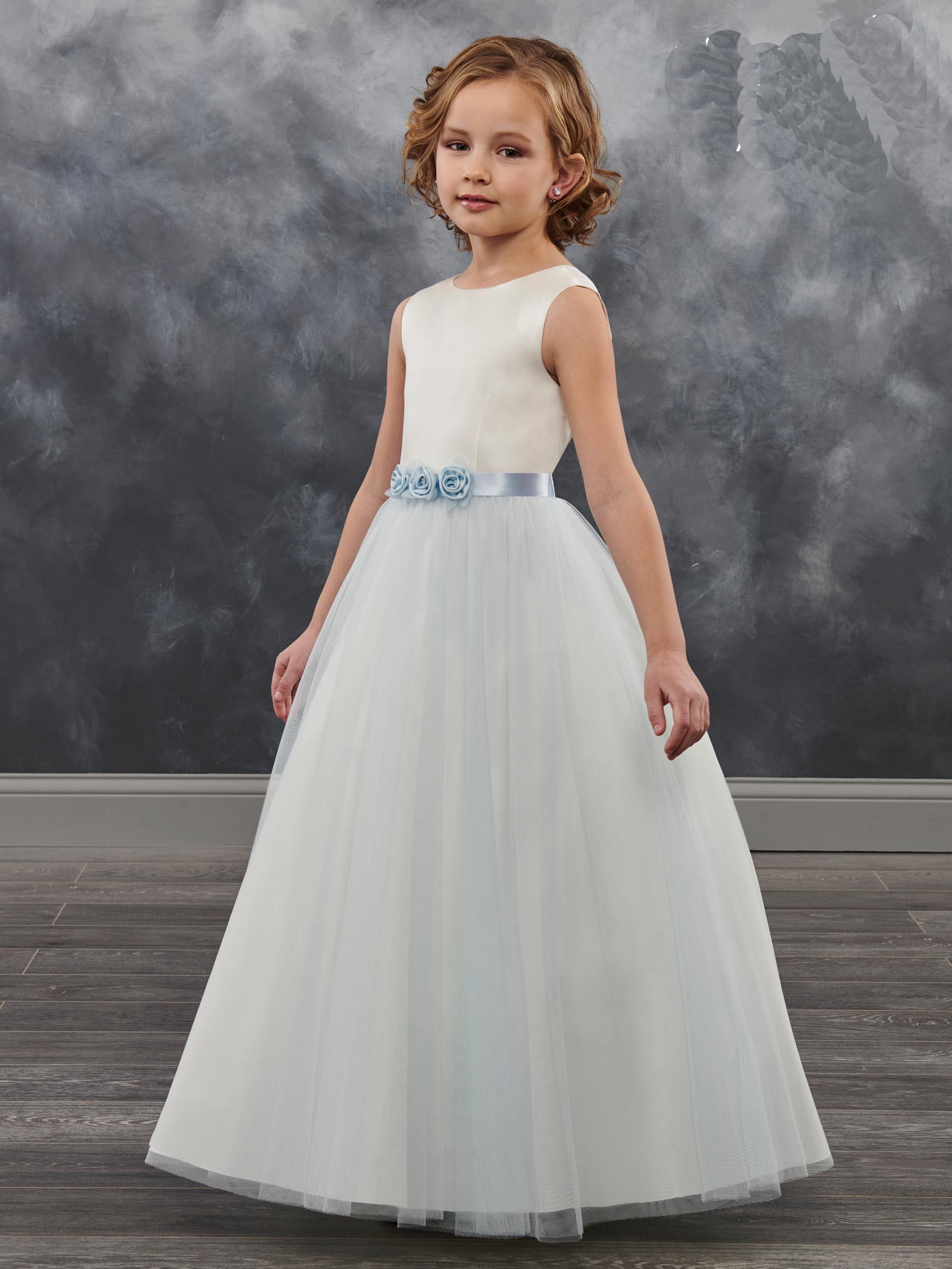 powder blue gown for flower girl