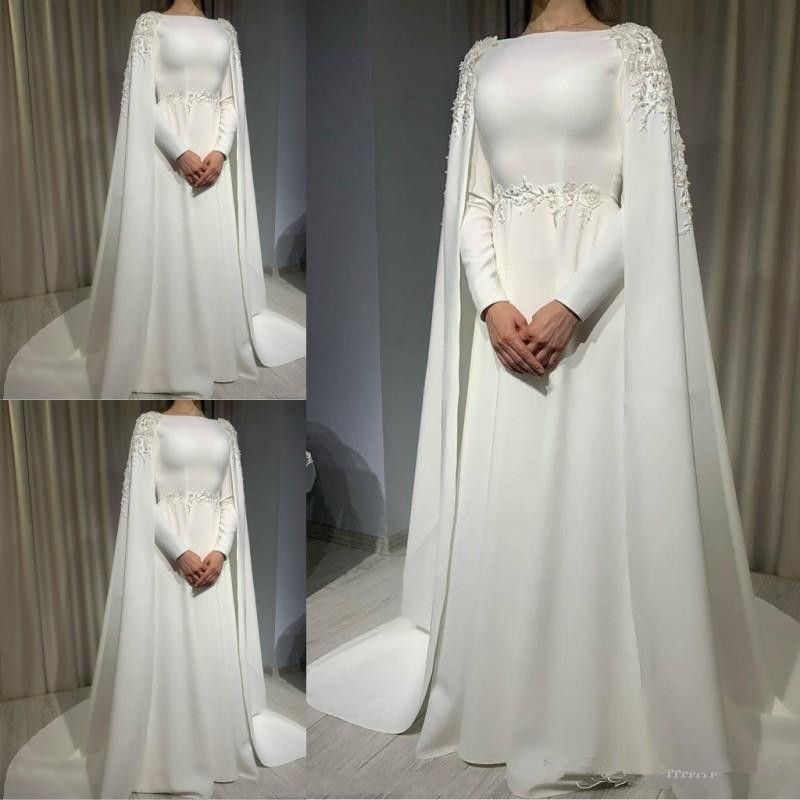 bridal cape with sleeves