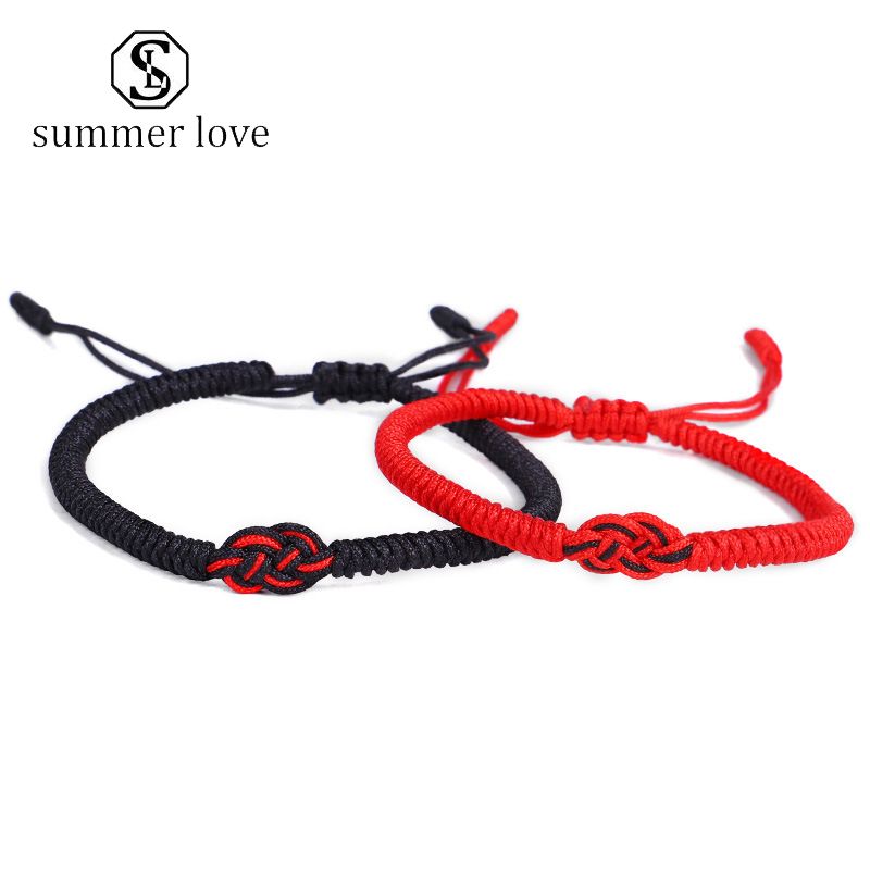 Regalo del día de San Valentín cuerda roja pulseras tibetanas para la pareja de moda
