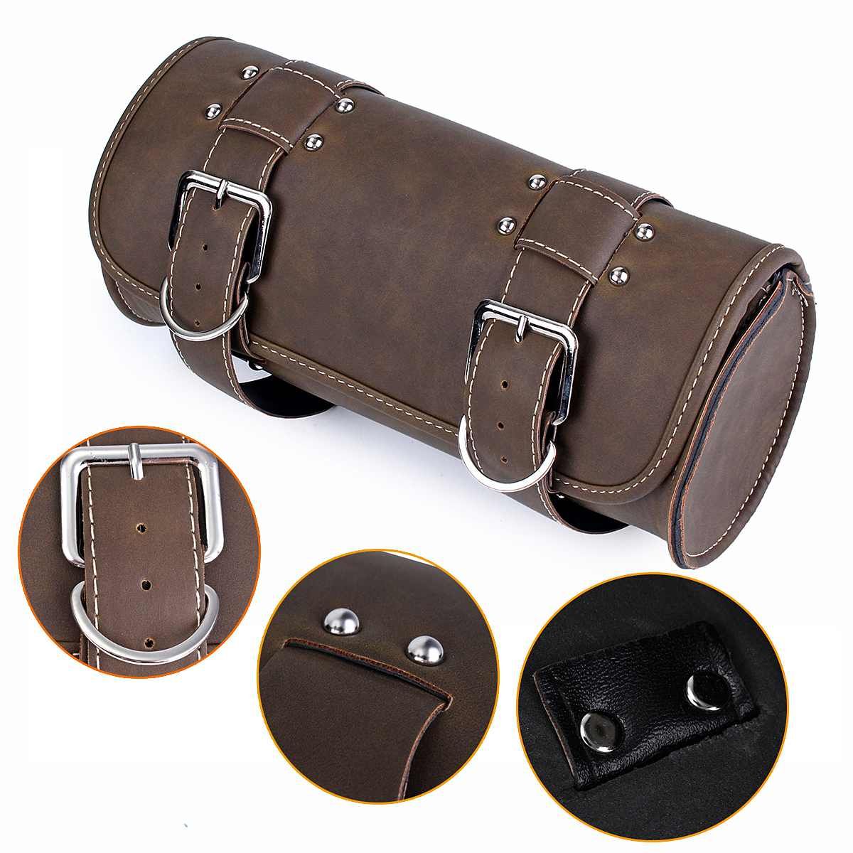 Bolsa De Cuero Almacenamiento De Herramienta De Moto Maleta Bolsa De Cuero Almacenamiento De Herramienta De Moto Maleta