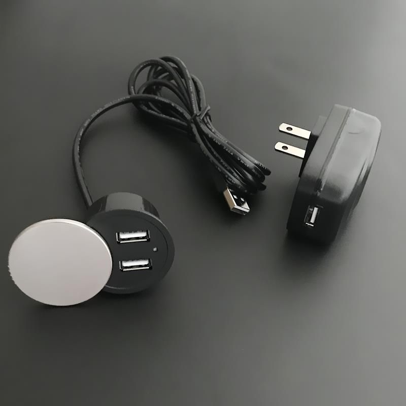 Dual USB Mobile Phone Charger Port Furniture Sofa Built In Hardware