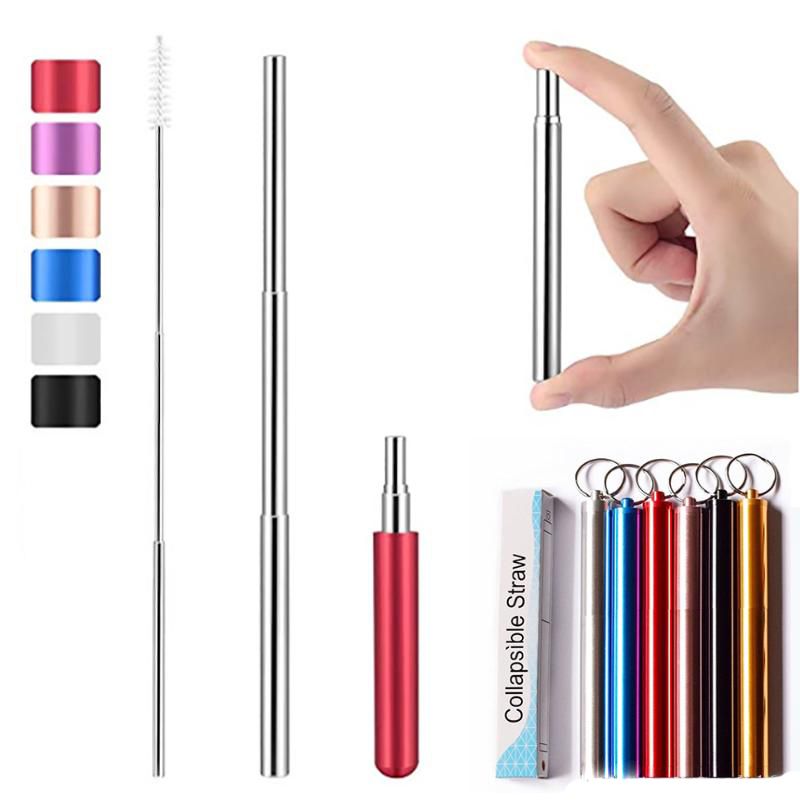 Compre 4 Pcs Set Palhinhas Reutilizaveis Caneta De Metal Em Aco Inoxidavel Protable Com Escova De Limpeza De Viagem Caso Kit Conjunto Dobravel Dhl De Developmentbottom 16 51 Pt Dhgate Com