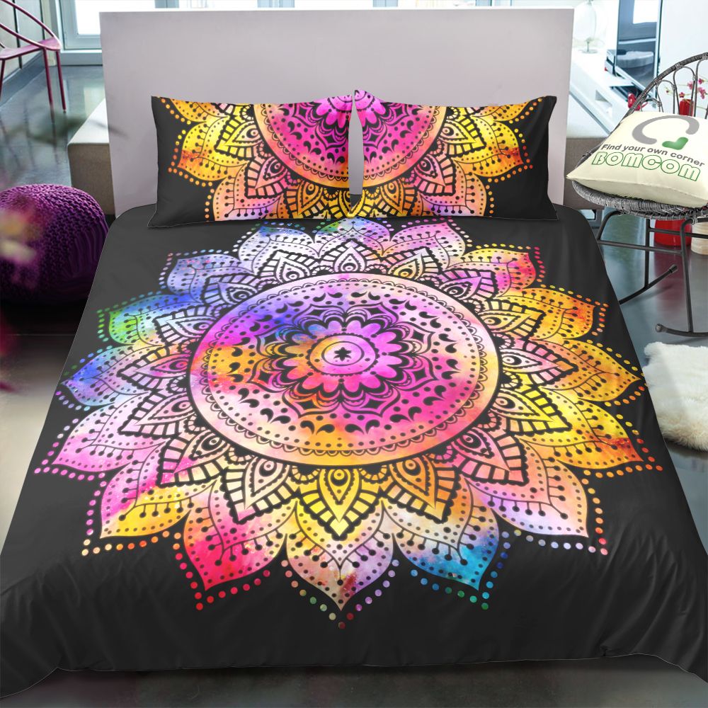 Bohemian Queen Comforter Set Mandala, Mandala Bedding Twin Xl