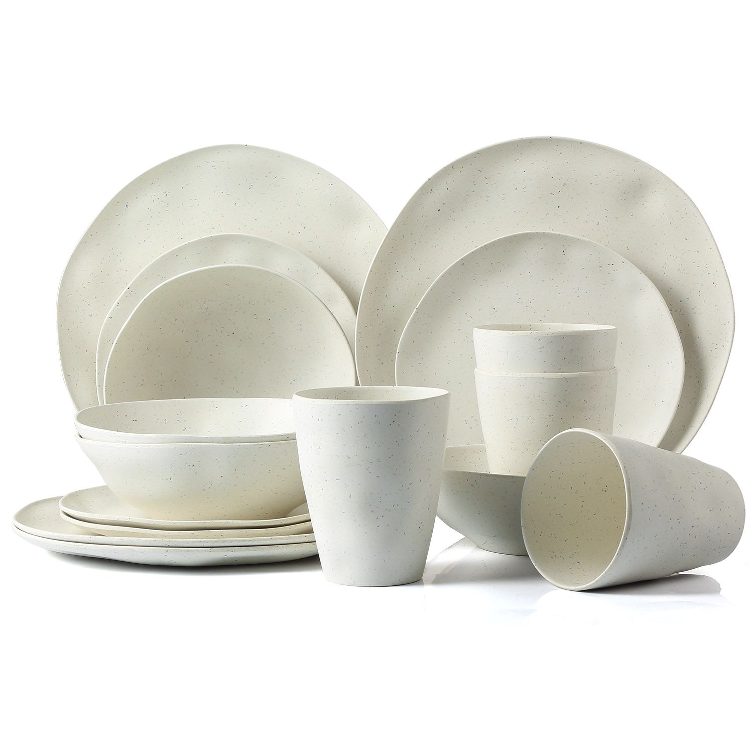 Lekoch Eco Friendly Bamboo Dinnerware Set For Reusable Dinnerware