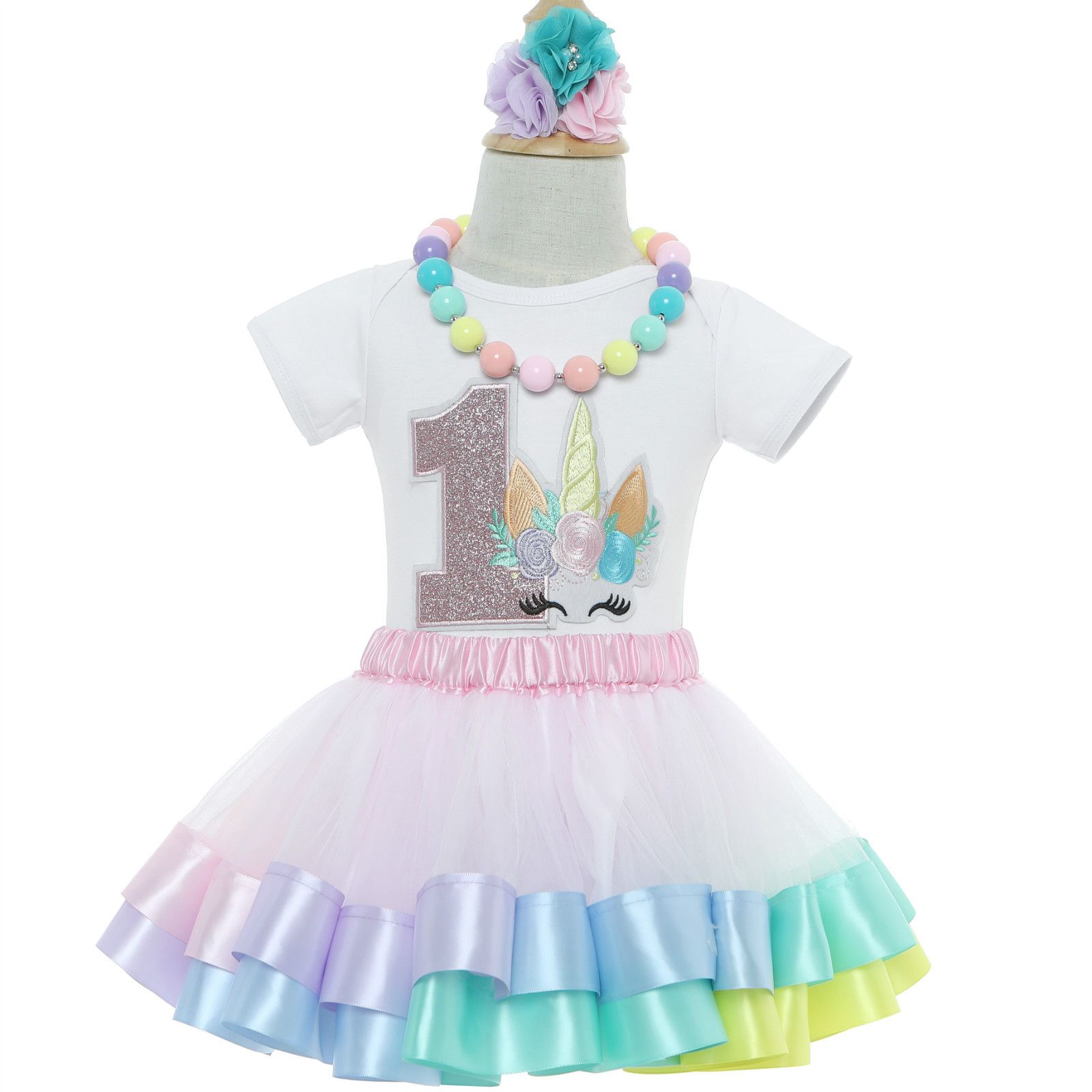 nombre de Oro Brillo Princesa Vestido de color de rosa caliente Personalizado Princesa Tutú Mameluco