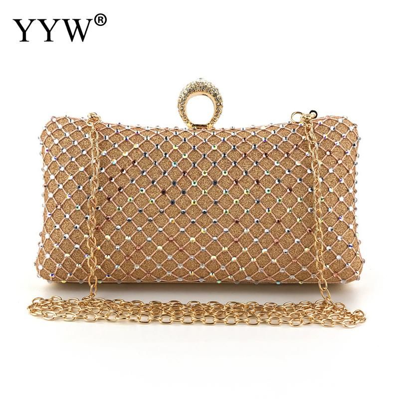 champagne gold clutch