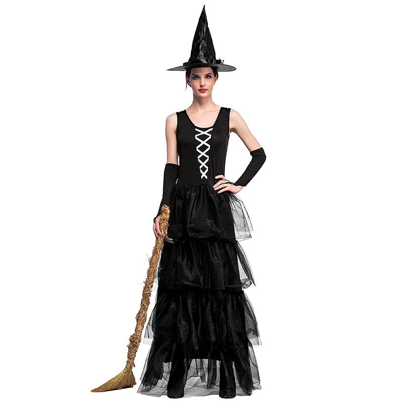 Fashion-Gothic Halloween Vestido de vestir sexy bruja vampiro traje mujeres negro masquerade fiesta fantasma cosplay Fashion-Gothic Halloween Vestido de vestir sexy bruja vampiro traje mujeres negro masquerade fiesta fantasma cosplay