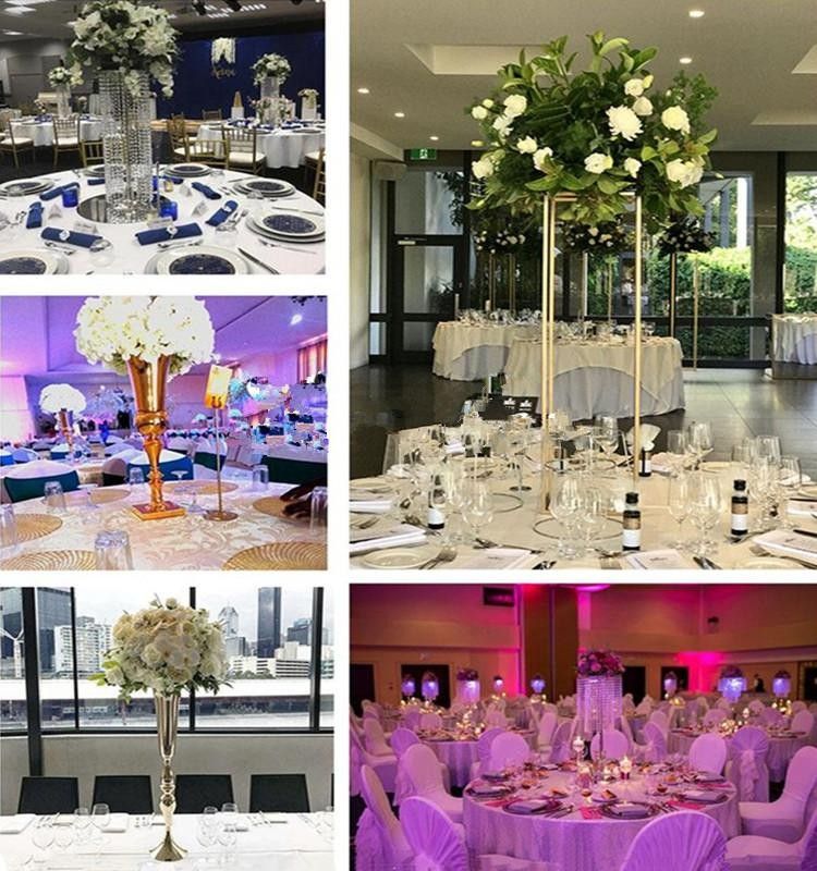 90 Cm Height Silver Gold Wedding Flower Vase Bling Table