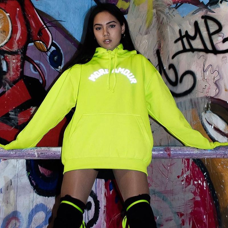 neon reflective hoodie
