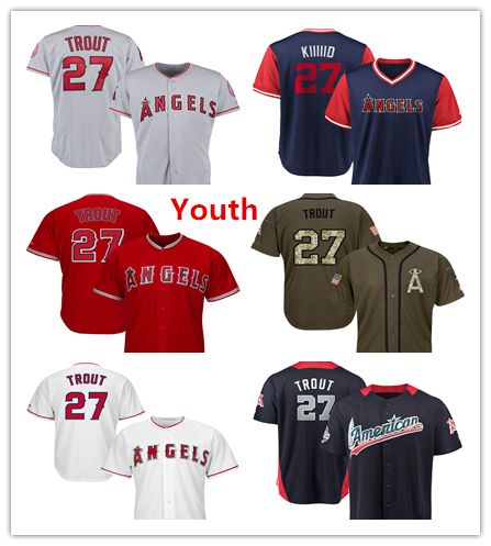 mike trout youth jersey red