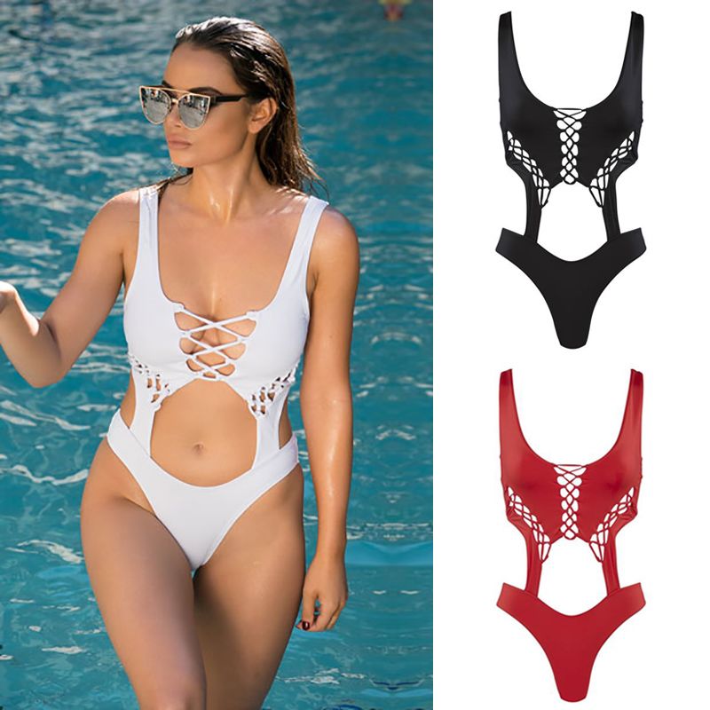 lace up front bathing suit