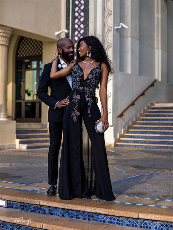 African Sexy Black Spaghetti Evening 