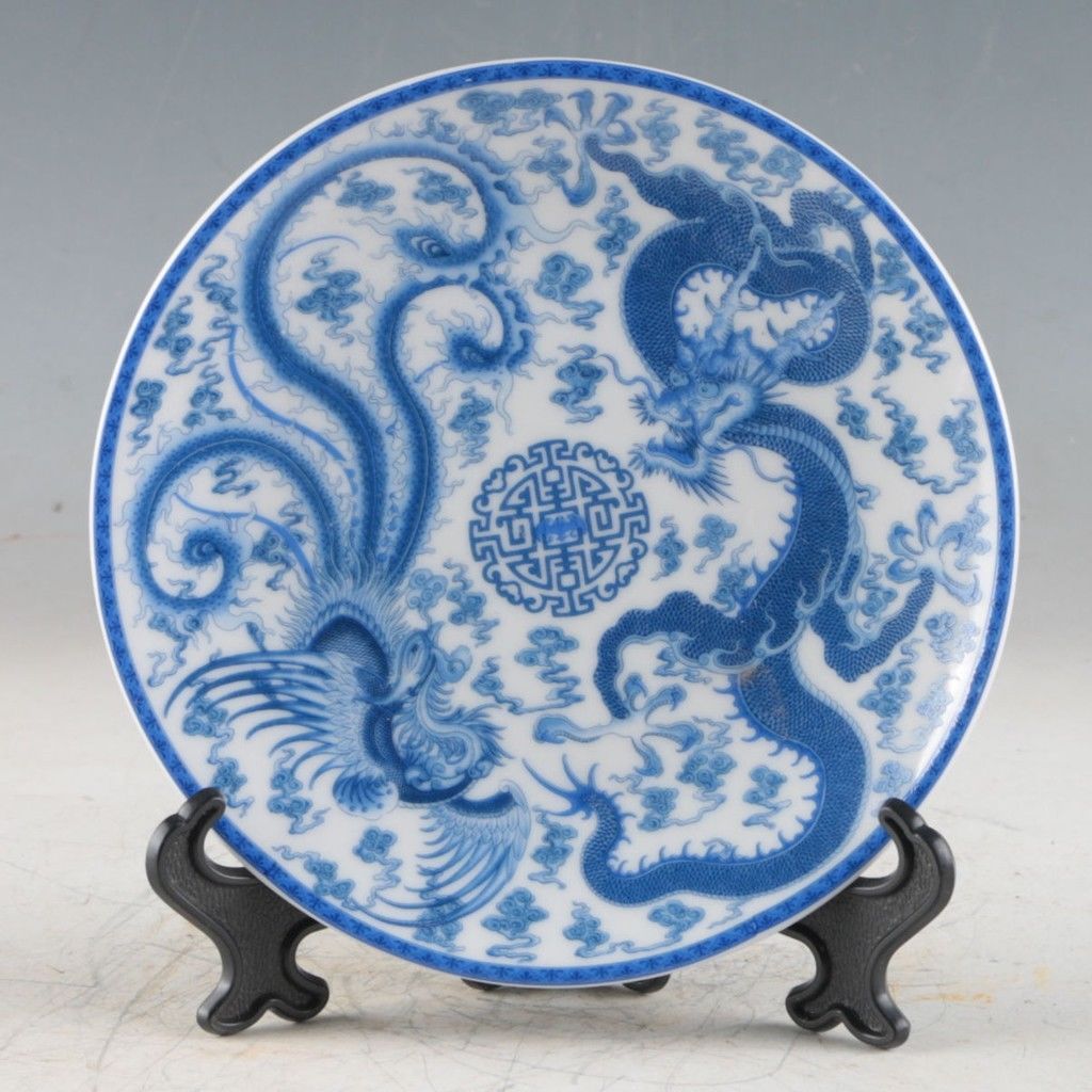 2021 Chinese Porcelain Handmade Dragon Plate Made During The Qianlong
