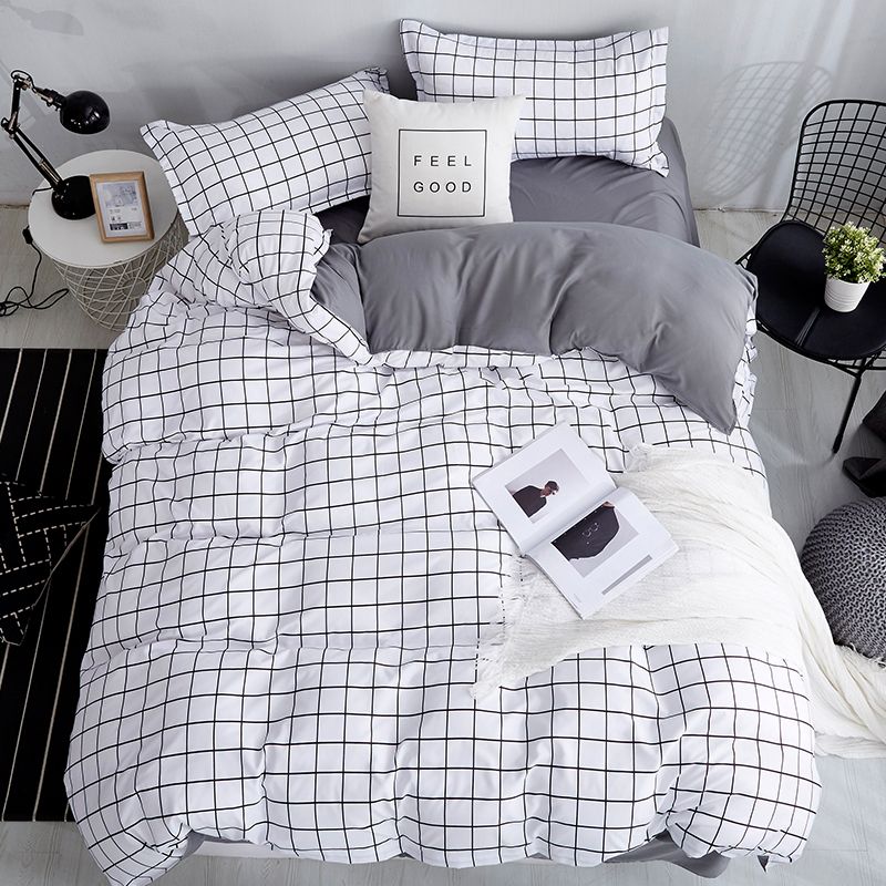 Standard queen and double size beds. bonenjoy queen size bedding set white