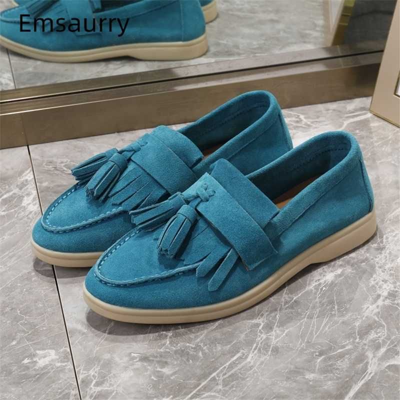 Top Quality Suede Casual Flat Shoes Woman Round Toe Slip On Loafers Fringe Tassels Decor Chic Spring Walking Shoes Most Comfortable Shoes High Top Shoes From Tianyingzuo 71 82 Dhgate Com