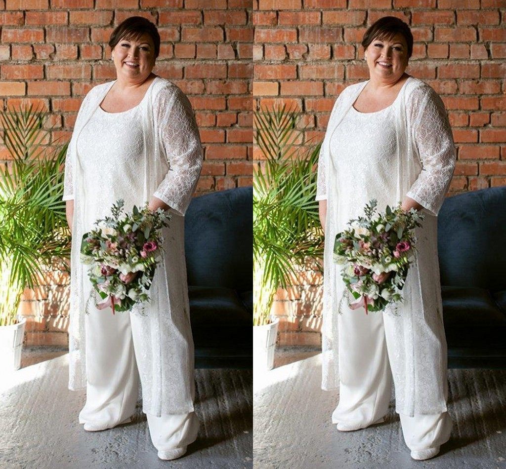 plus size lace pantsuit